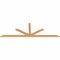 Ekena Millwork Saratoga Smooth Timber Gable Bracket, Western Red Cedar, 96"W x 32"H x 1 1/2"D x 3 1/2"F, 8/12 Pitch GBW096X32X0204SAR00SWR - alternate 4